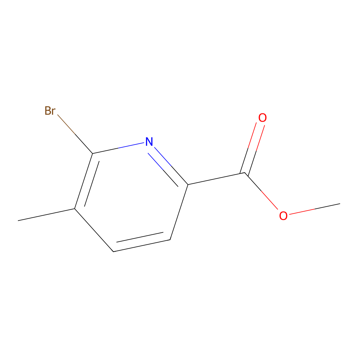 Methyl 6-bromo-5-methylpicolinate molecular structure, CAS 1209093-48-0