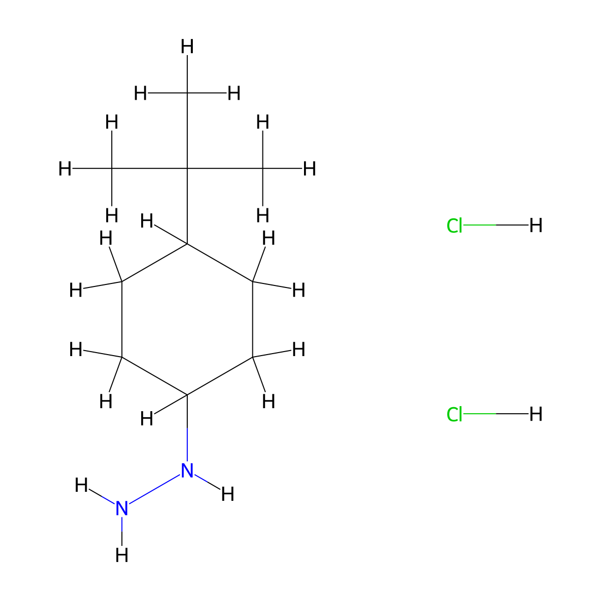 (4-Tert-butylcyclohexyl)hydrazine dihydrochloride molecular structure, CAS 1209100-70-8