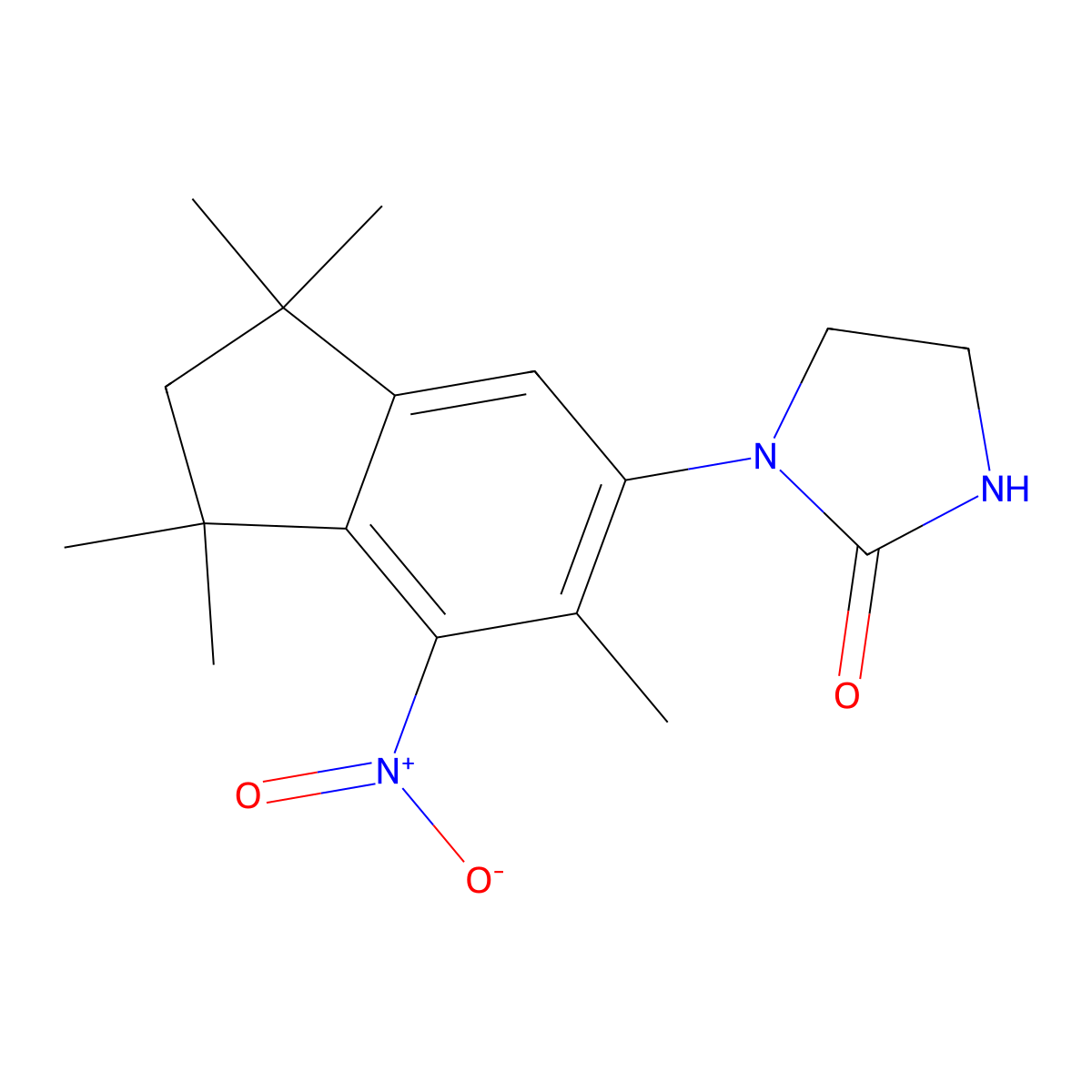 1-(7-Nitro-1,1,3,3,6-pentamethylindan-5-yl)imidazolidin-2-one molecular structure, CAS 1209101-05-2