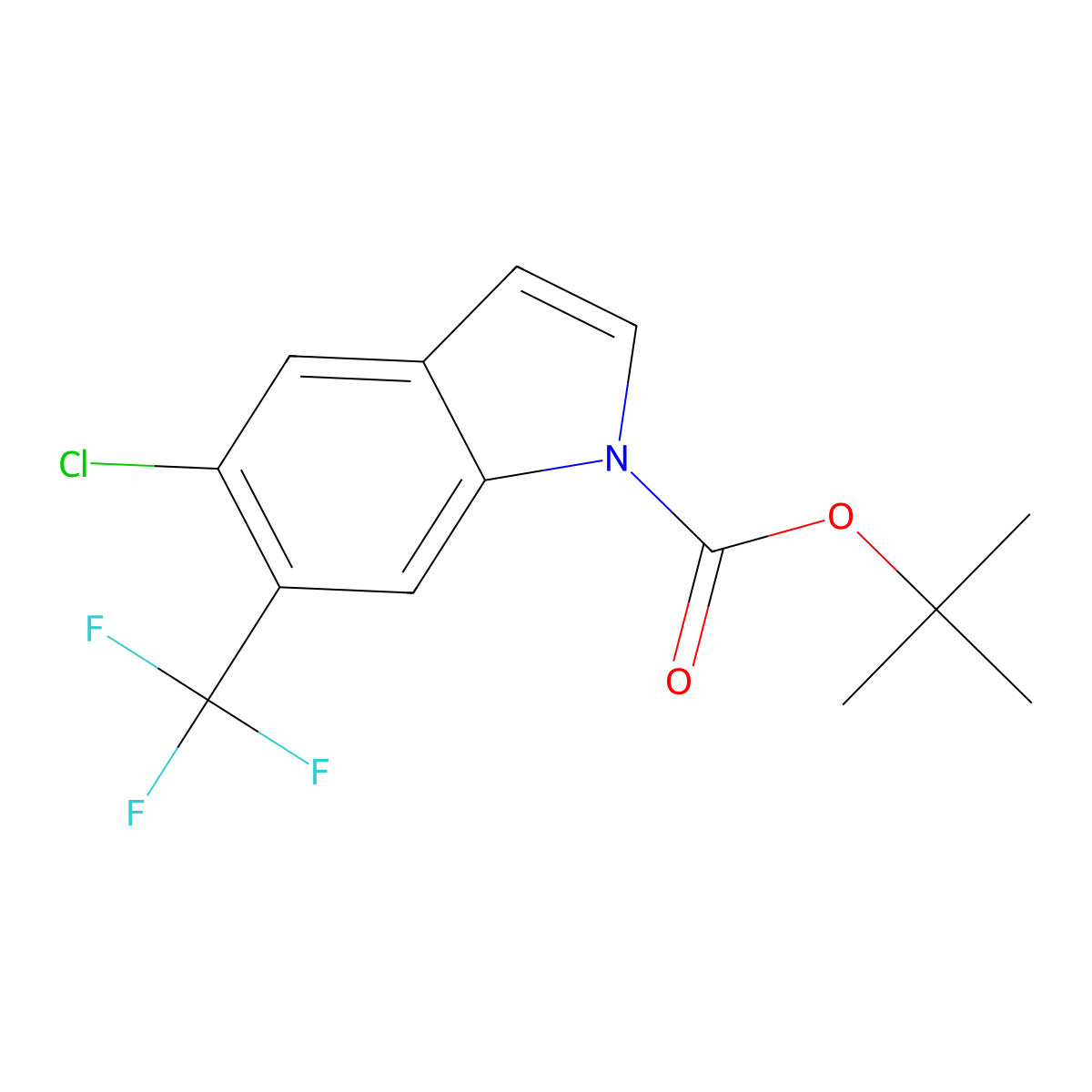1-Boc-5-Chloro-6-trifluoromethyl-1H-indole molecular structure, CAS 1209101-50-7
