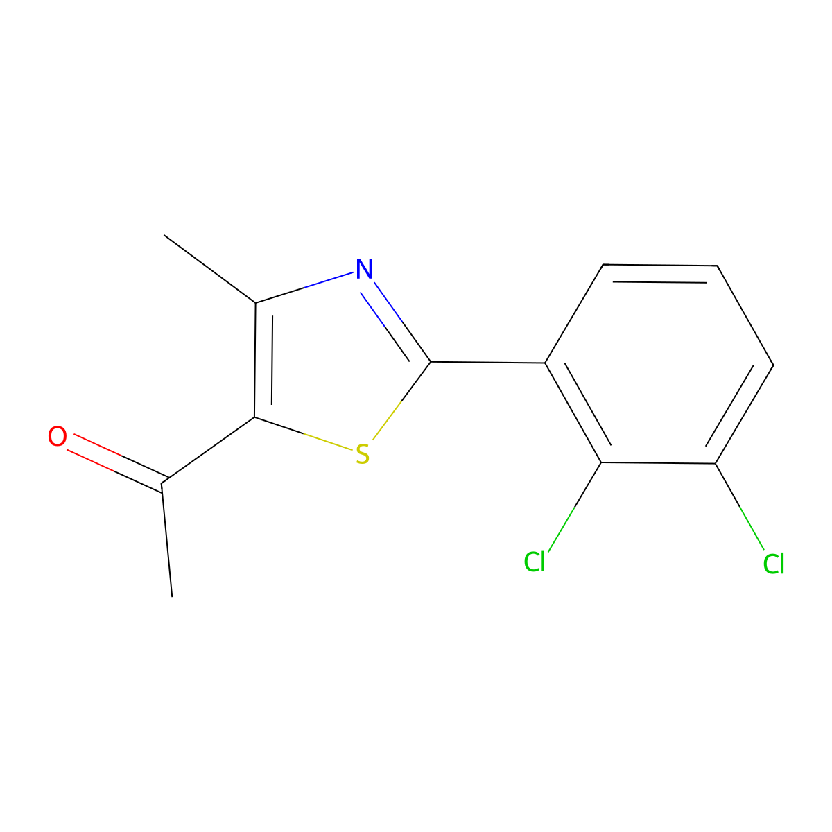 1-[2-(2,3-Dichlorophenyl)-4-methyl-1,3-thiazol-5-yl]-1-ethanone molecular structure, CAS 1209115-04-7