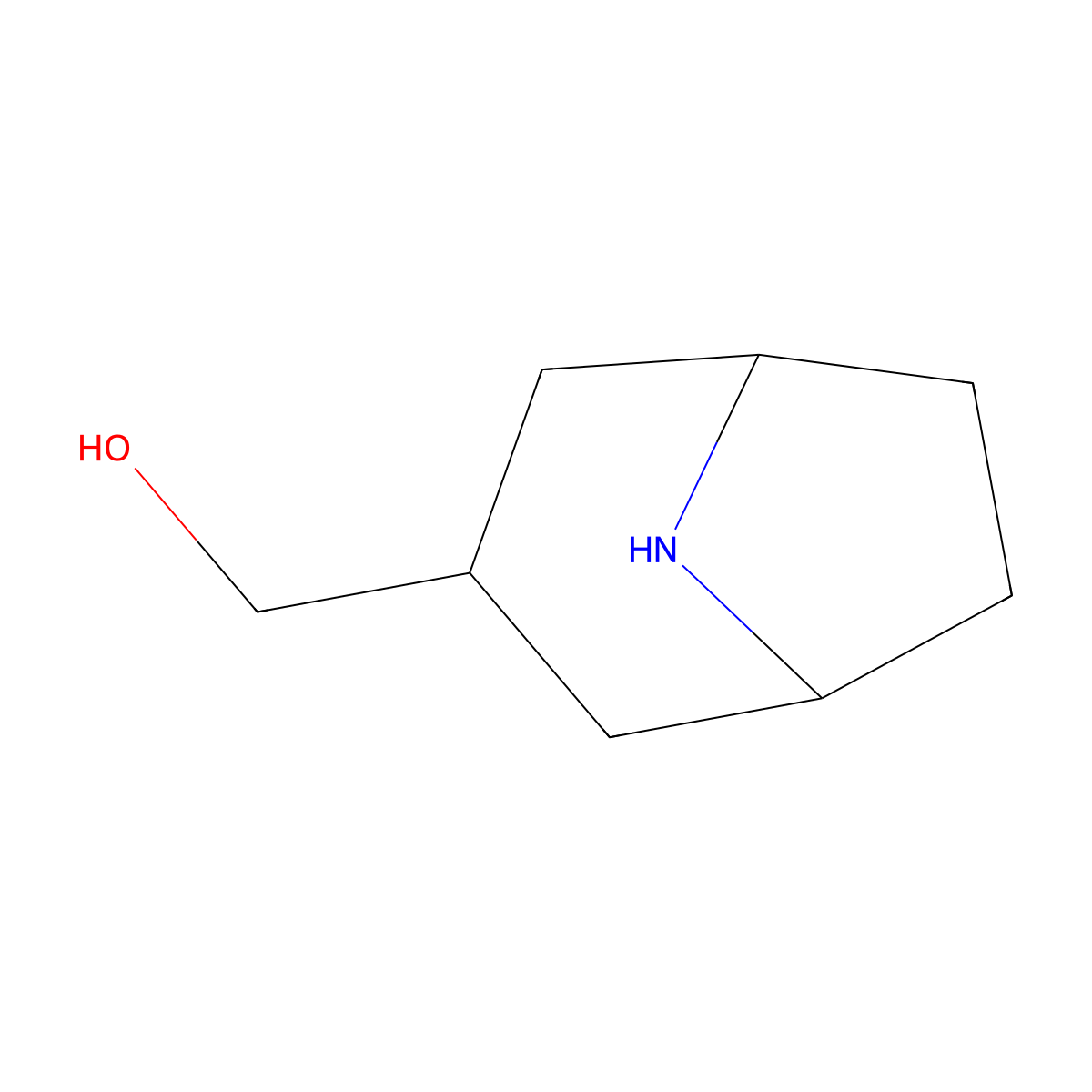 8-Azabicyclo[3.2.1]octan-3-ylmethanol molecular structure, CAS 1209123-25-0
