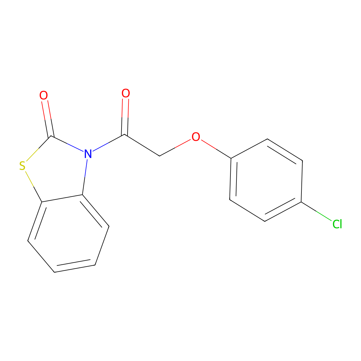 3-[2-(4-Chlorophenoxy)acetyl]-1,3-benzothiazol-2-one molecular structure, CAS 120914-19-4