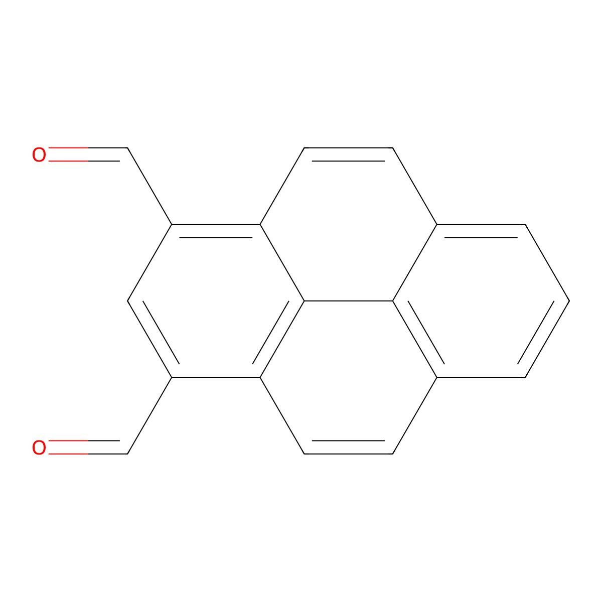 Pyrene-1,3-dicarbaldehyde molecular structure, CAS 120915-14-2