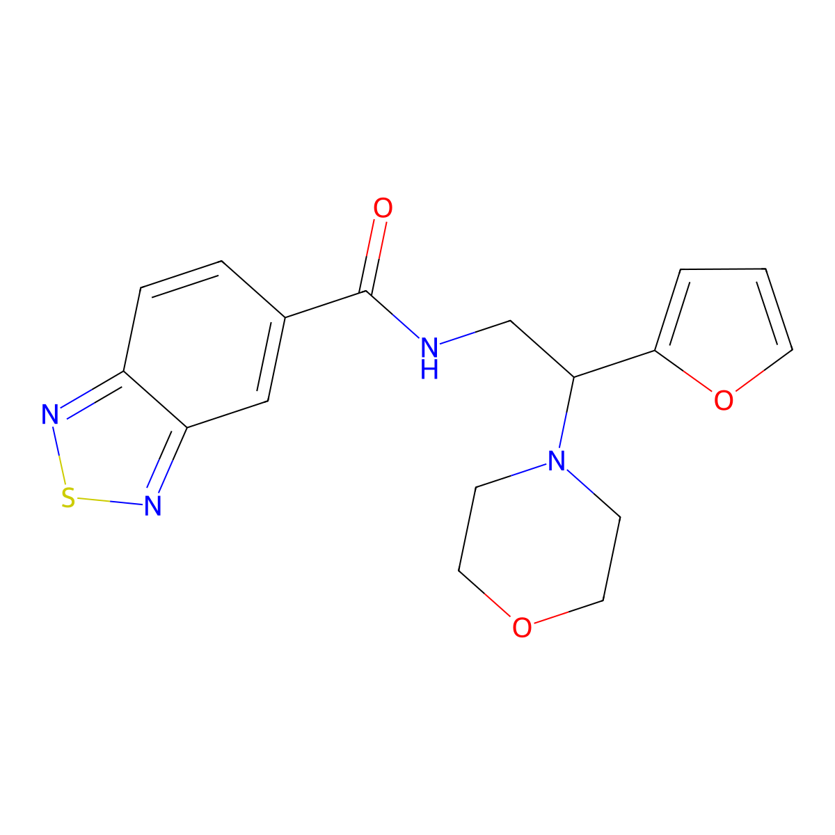 N-(2-(furan-2-yl)-2-morpholinoethyl)benzo[c][1,2,5]thiadiazole-5-carboxamide molecular structure, CAS 1209180-63-1