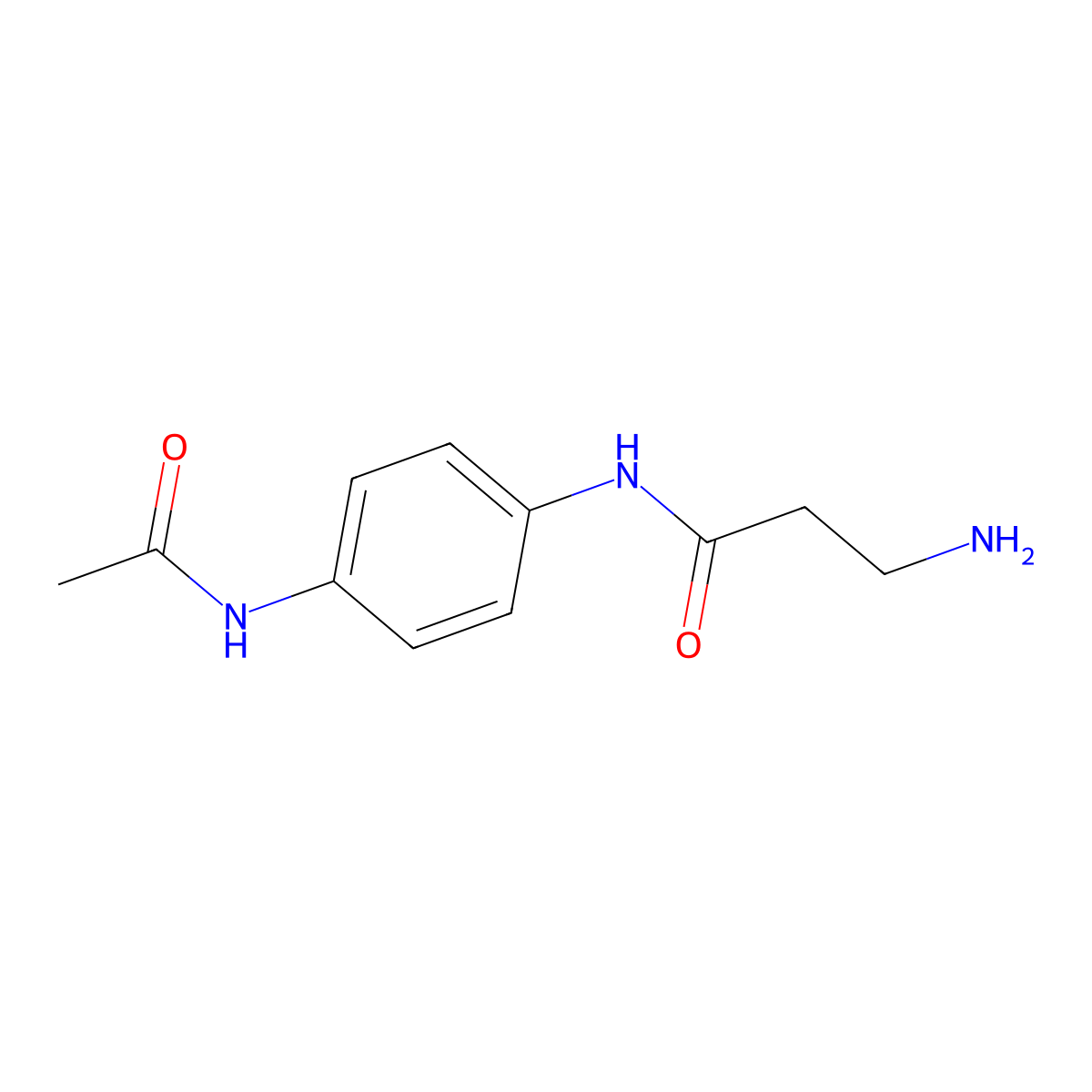 3-Amino-N-(4-acetamidophenyl)propanamide molecular structure, CAS 1209213-62-6