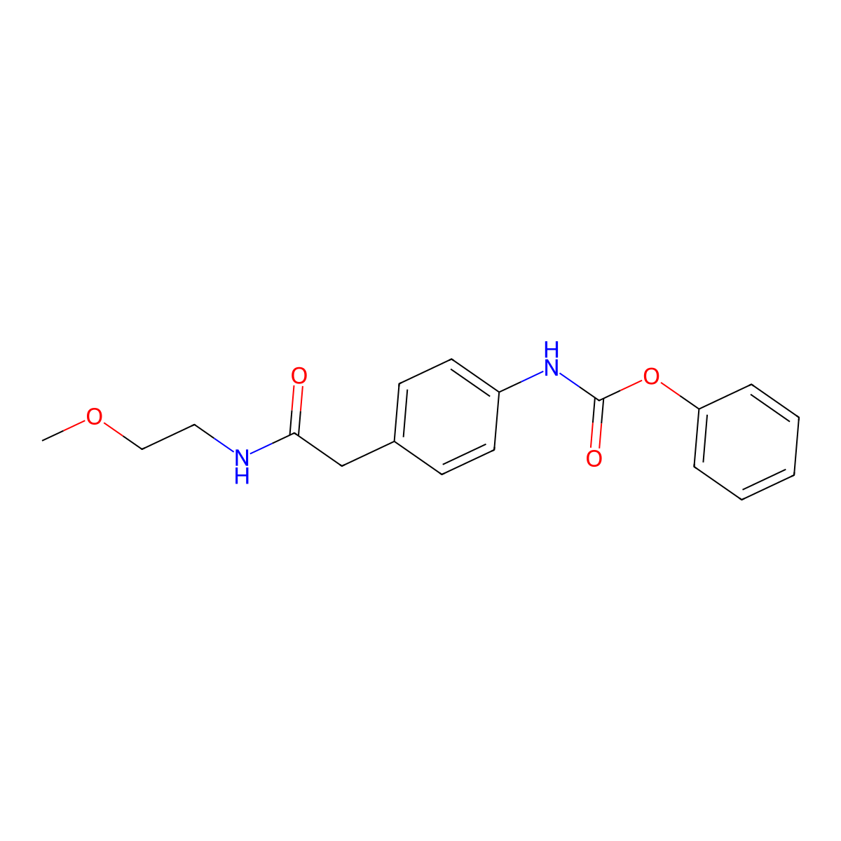 Phenyl (4-(2-((2-methoxyethyl)amino)-2-oxoethyl)phenyl)carbamate molecular structure, CAS 1209217-19-5