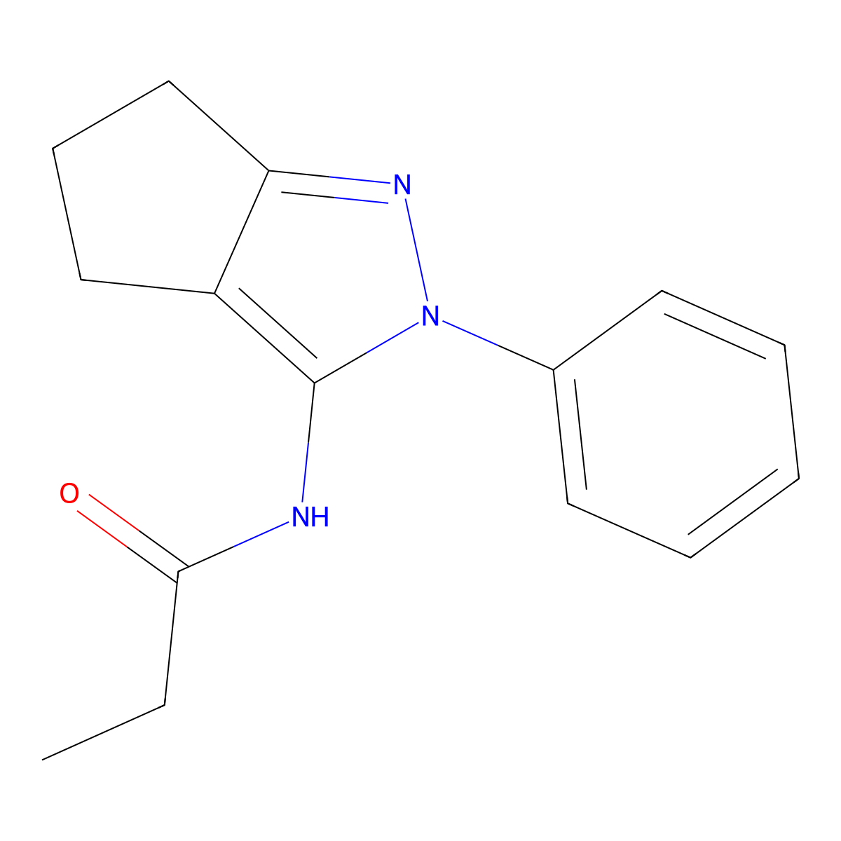 N-{2-phenyl-2H,4H,5H,6H-cyclopenta[c]pyrazol-3-yl}propanamide molecular structure, CAS 1209217-65-1