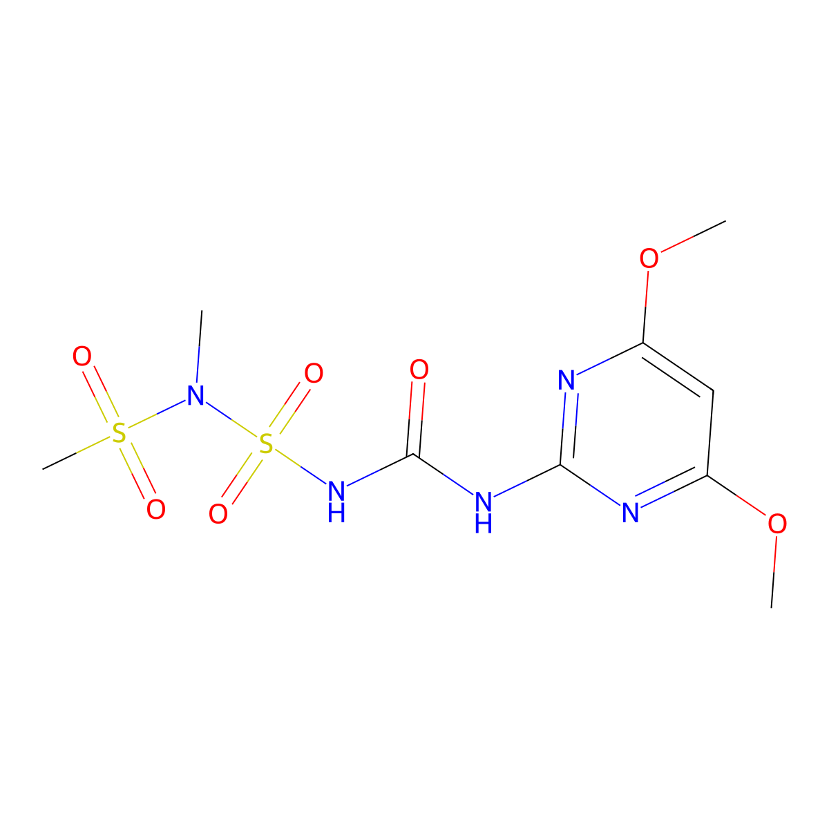 Amidosulfuron molecular structure, CAS 120923-37-7