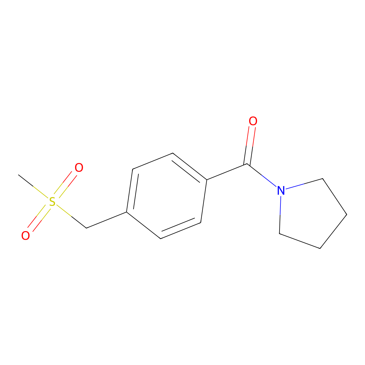 1-[4-(Methanesulfonylmethyl)benzoyl]pyrrolidine molecular structure, CAS 1209244-87-0