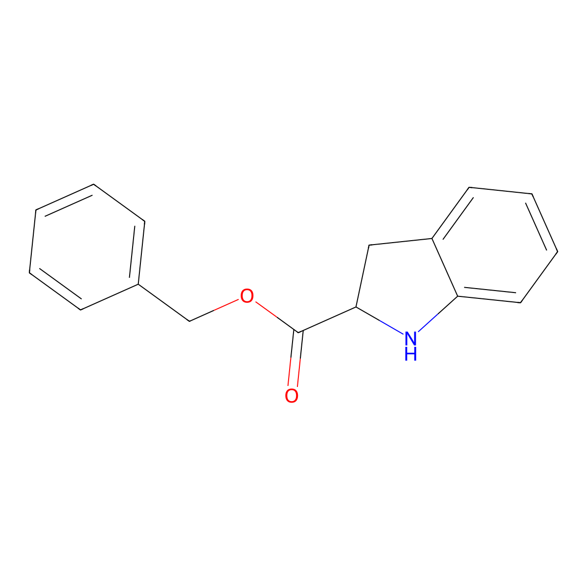 (S)-Indoline-2-carboxylic acid benzyl ester molecular structure, CAS 120925-75-9
