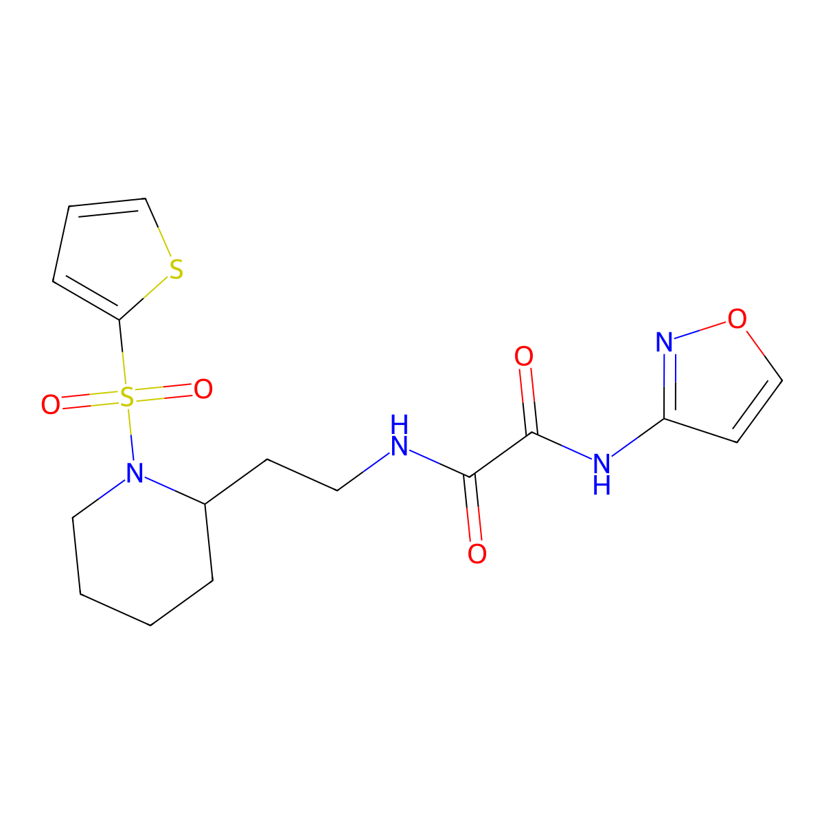 N1-(isoxazol-3-yl)-N2-(2-(1-(thiophen-2-ylsulfonyl)piperidin-2-yl)ethyl)oxalamide molecular structure, CAS 1209250-68-9