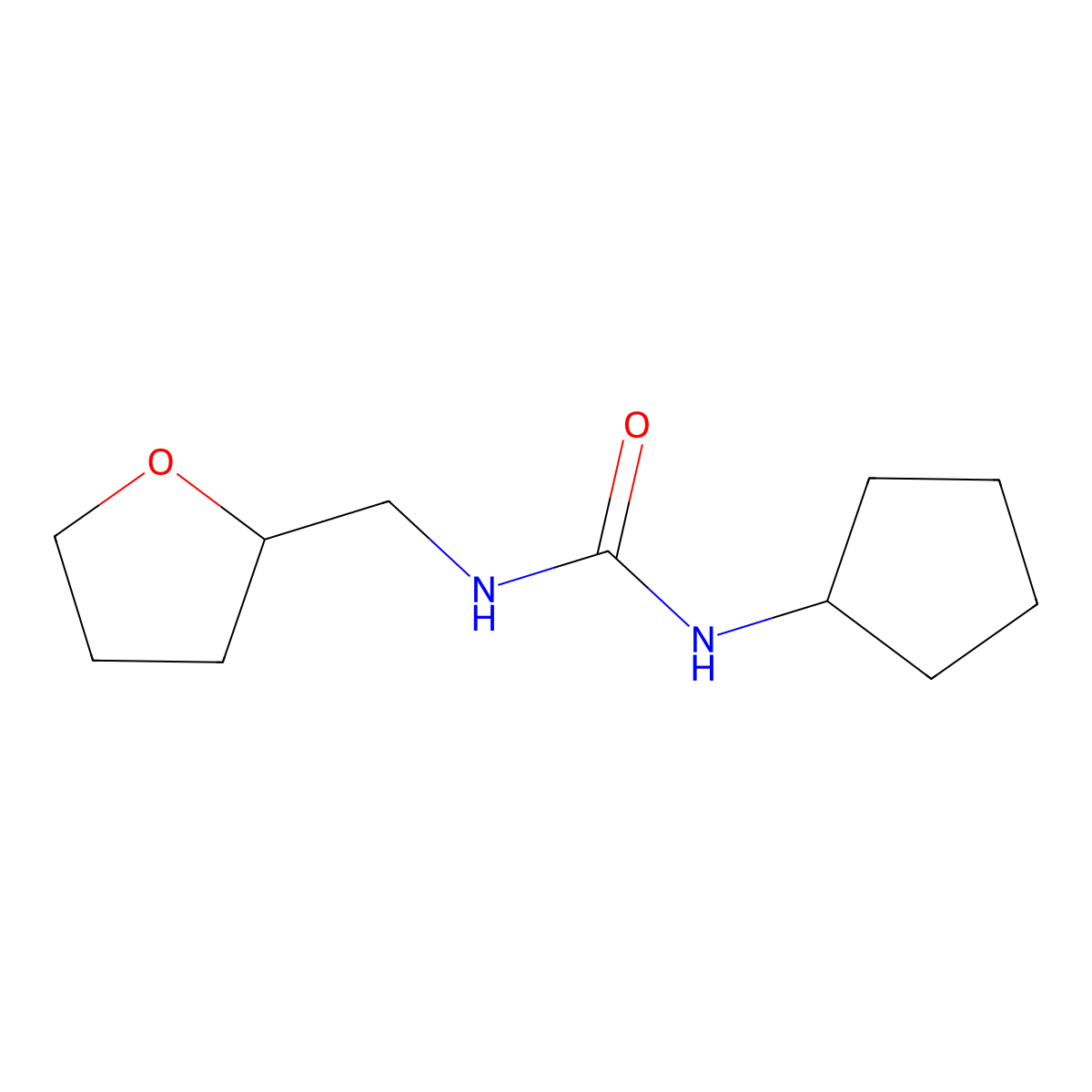 1-Cyclopentyl-3-[(oxolan-2-yl)methyl]urea molecular structure, CAS 1209253-21-3