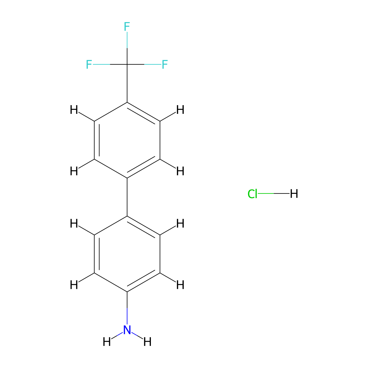 4'-(Trifluoromethyl)-[1,1'-Biphenyl]-4-Amine Hydrochloride molecular structure, CAS 1209254-98-7