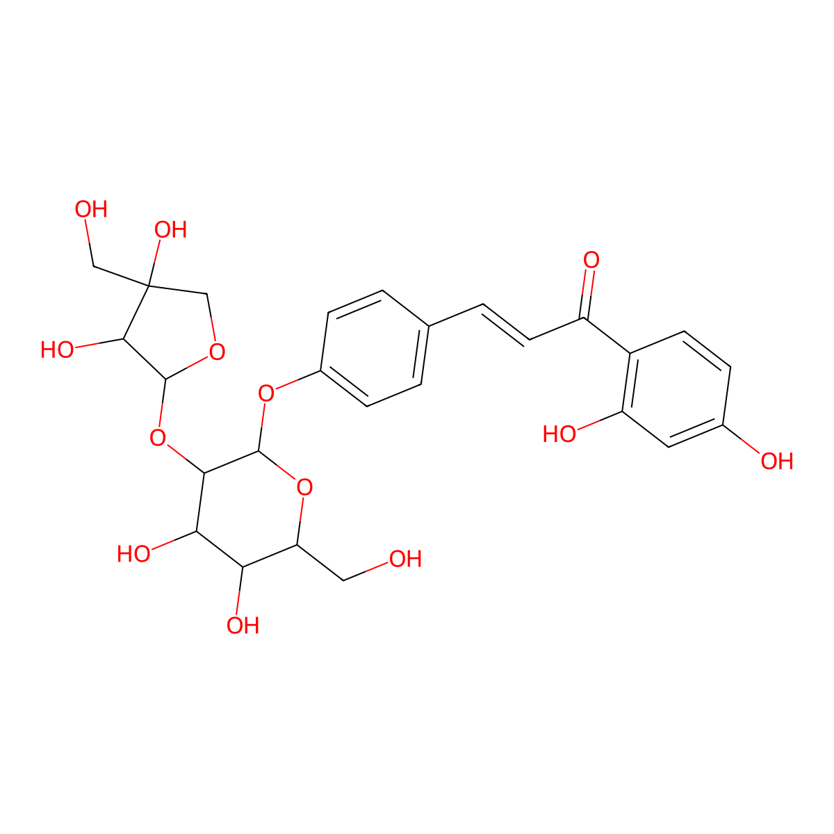Isoliquiritin Apioside molecular structure, CAS 120926-46-7