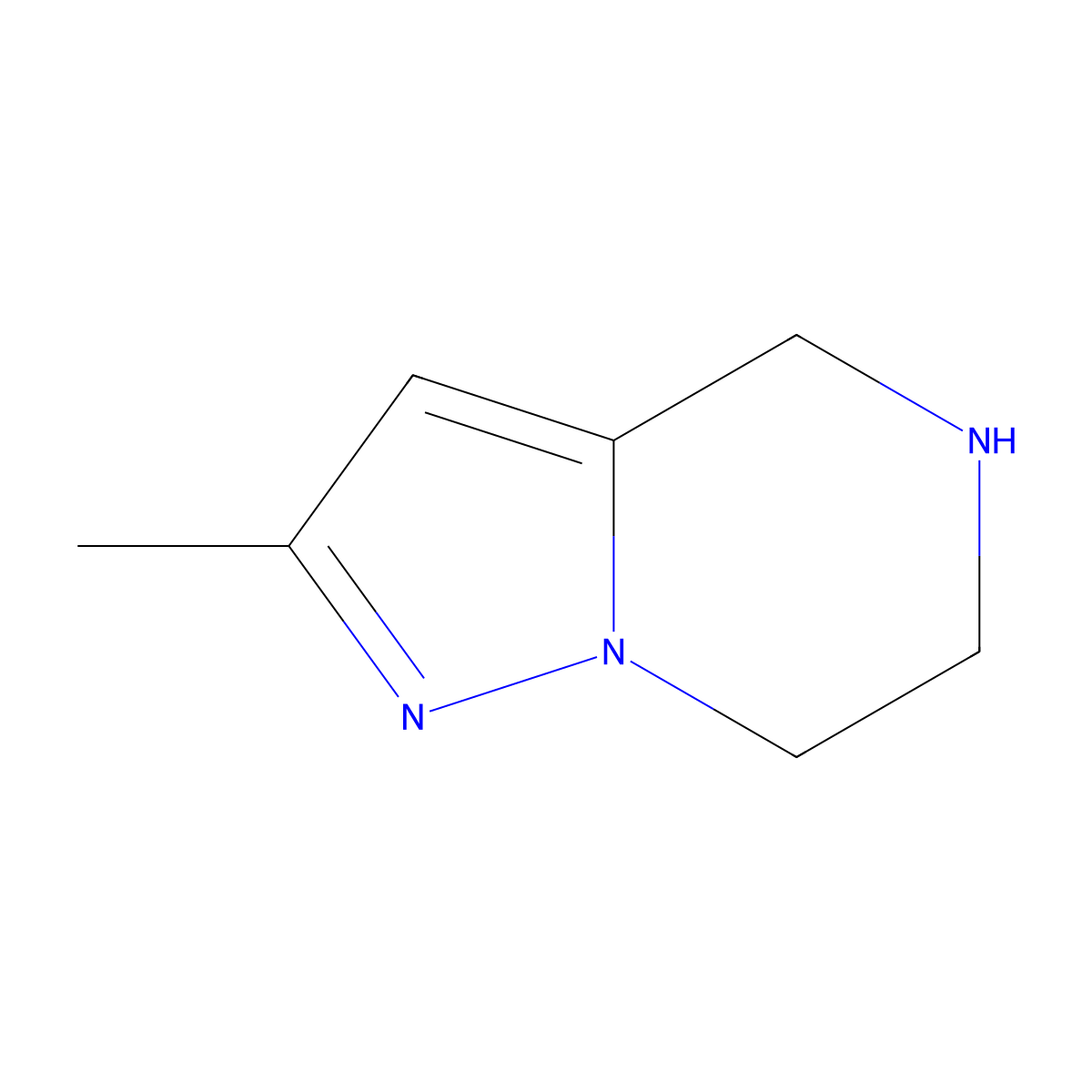 2-Methyl-4,5,6,7-tetrahydropyrazolo[1,5-a]pyrazine molecular structure, CAS 1209273-29-9