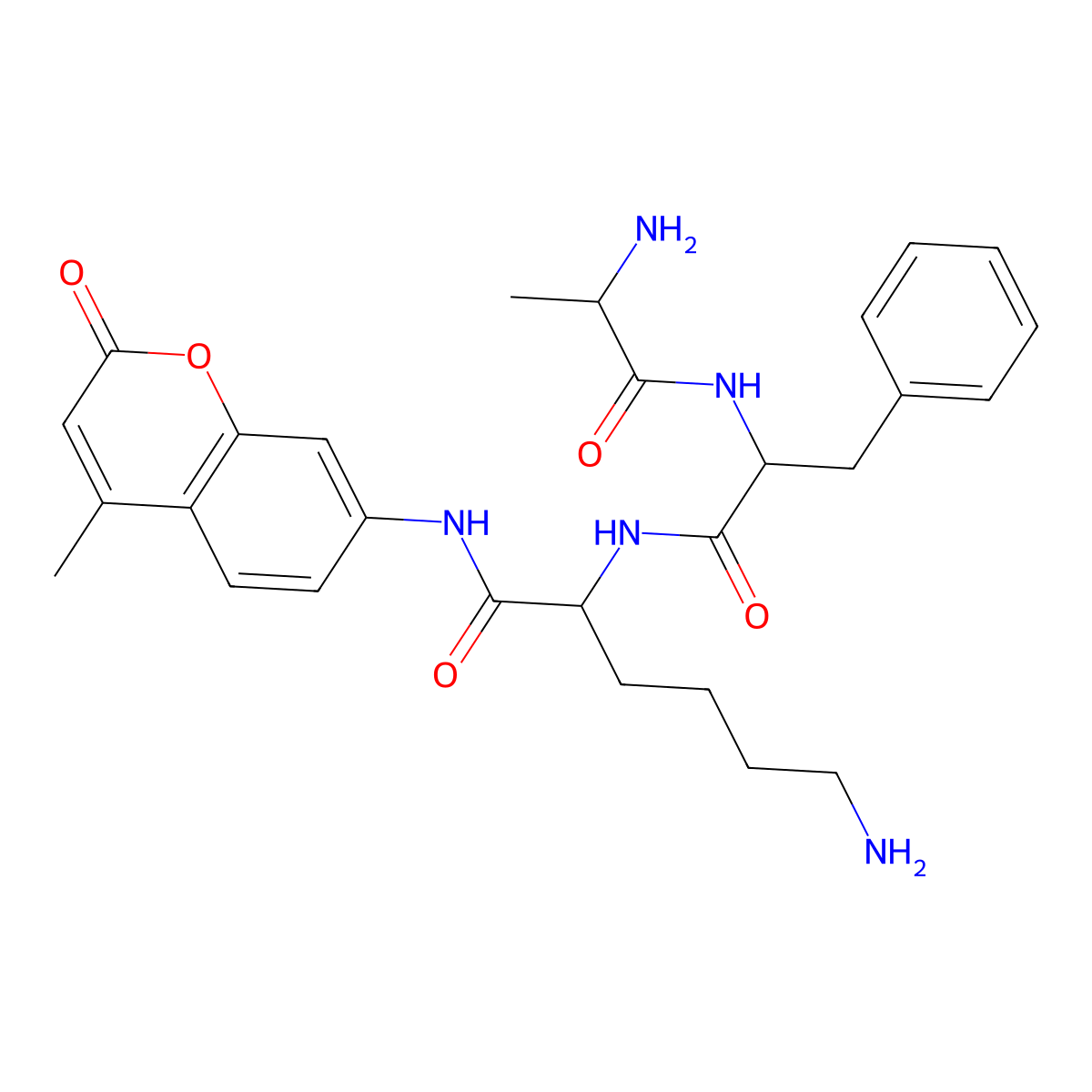H-Ala-phe-lys-amc trifluoroacetate salt molecular structure, CAS 120928-02-1