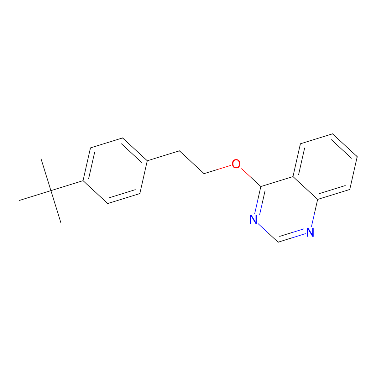 Fenazaquin molecular structure, CAS 120928-09-8