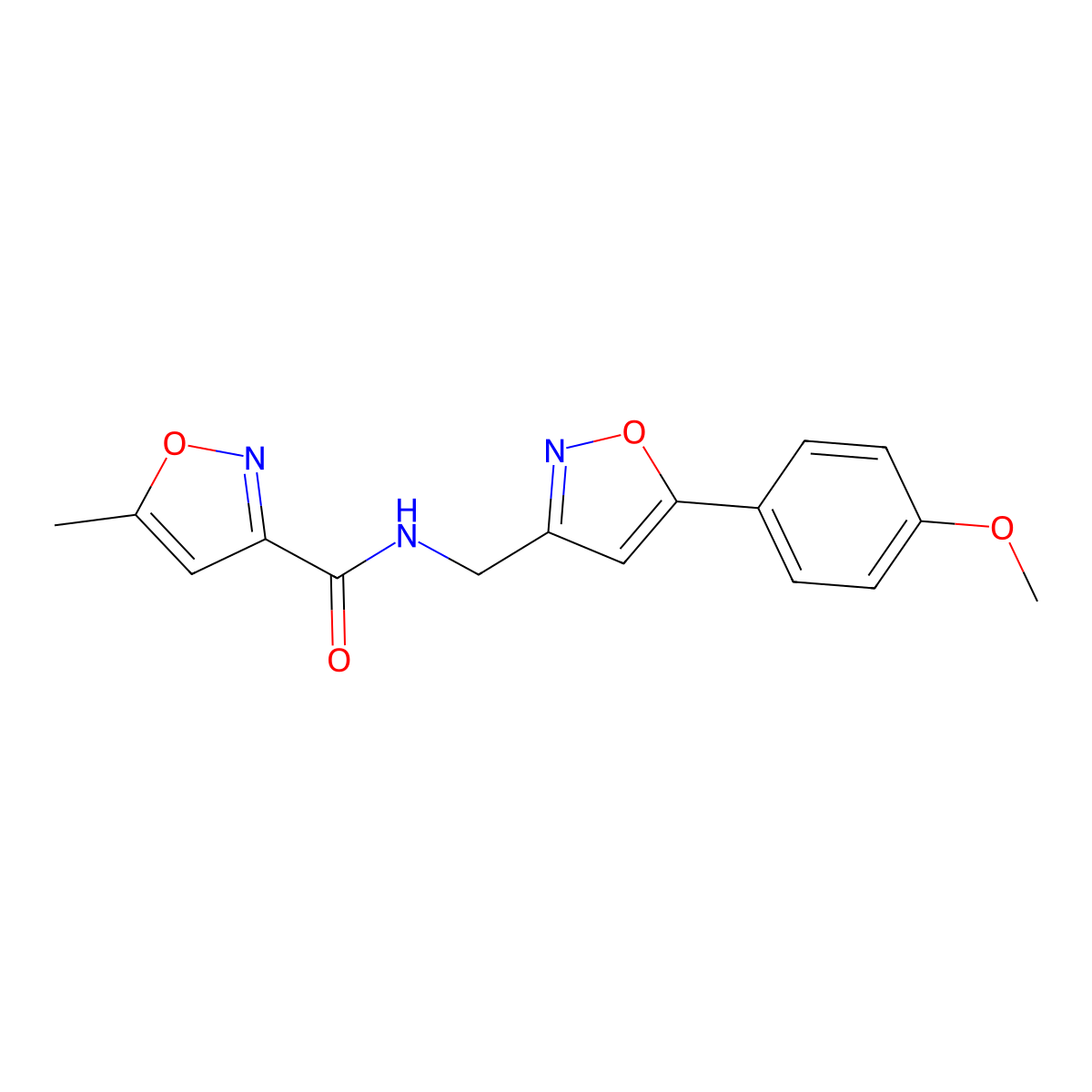 N-((5-(4-methoxyphenyl)isoxazol-3-yl)methyl)-5-methylisoxazole-3-carboxamide molecular structure, CAS 1209281-21-9