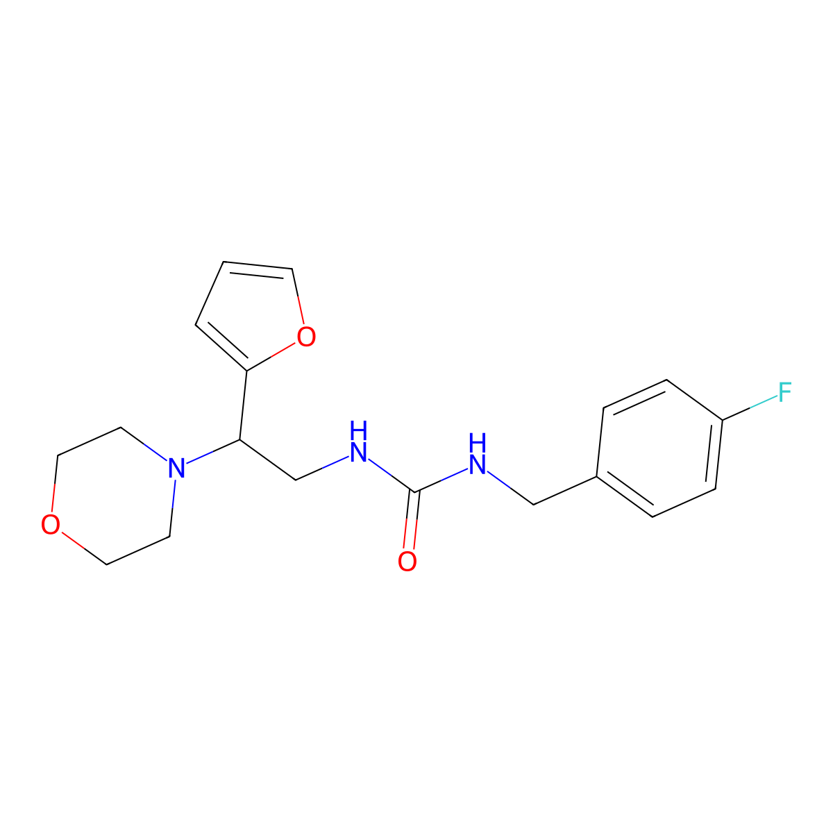 1-(4-Fluorobenzyl)-3-(2-(furan-2-yl)-2-morpholinoethyl)urea molecular structure, CAS 1209284-88-7