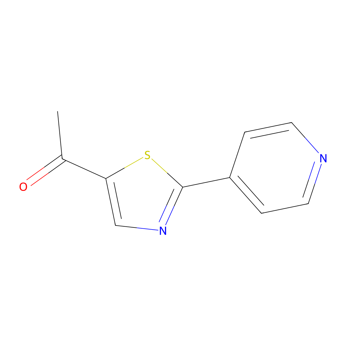 1-[2-(4-Pyridinyl)-1,3-thiazol-5-yl]-1-ethanone molecular structure, CAS 1209295-98-6