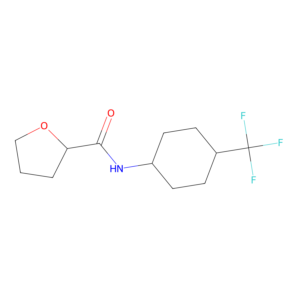N-[4-(trifluoromethyl)cyclohexyl]oxolane-2-carboxamide molecular structure, CAS 1209299-09-1