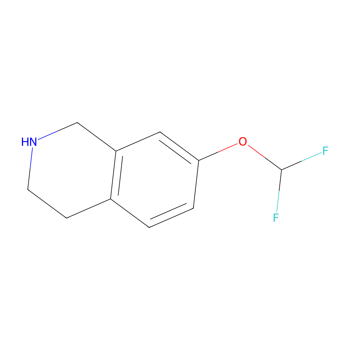 7-(Difluoromethoxy)-1,2,3,4-tetrahydroisoquinoline molecular structure, CAS 1209300-05-9