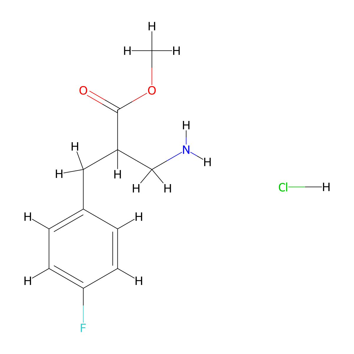 Methyl 3-amino-2-[(4-fluorophenyl)methyl]propanoate hydrochloride molecular structure, CAS 1209305-92-9
