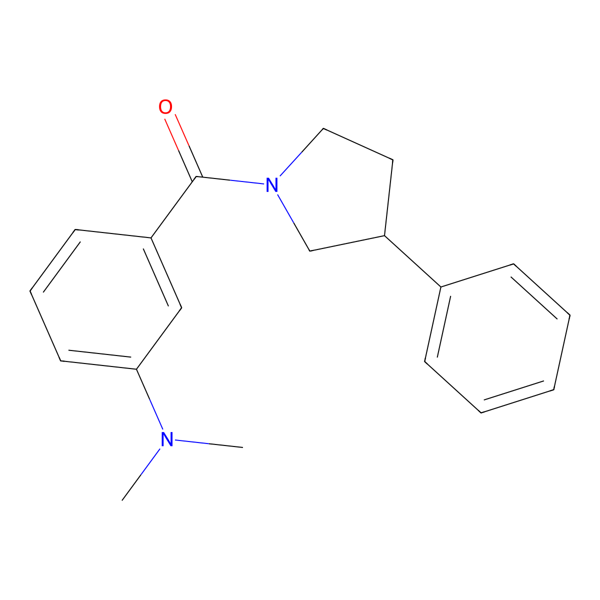 (3-(Dimethylamino)phenyl)(3-phenylpyrrolidin-1-yl)methanone molecular structure, CAS 1209307-90-3