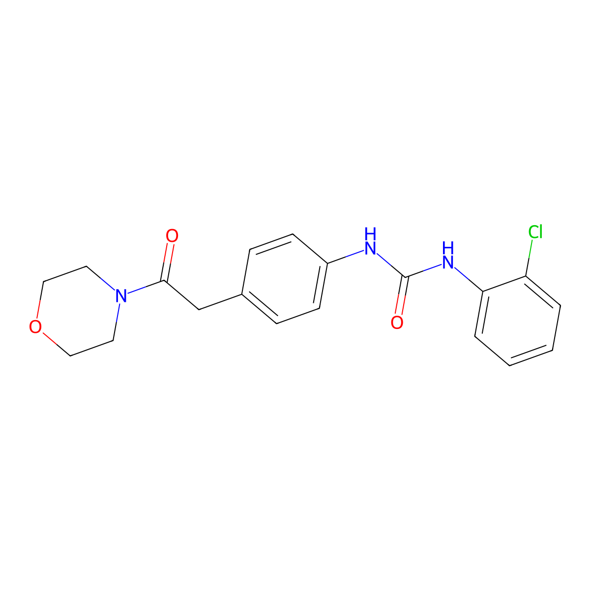 1-(2-Chlorophenyl)-3-(4-(2-morpholino-2-oxoethyl)phenyl)urea molecular structure, CAS 1209312-45-7