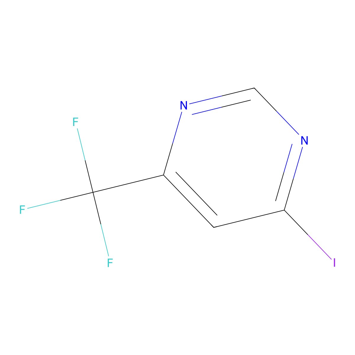 4-Iodo-6-(trifluoromethyl)pyrimidine molecular structure, CAS 1209314-40-8
