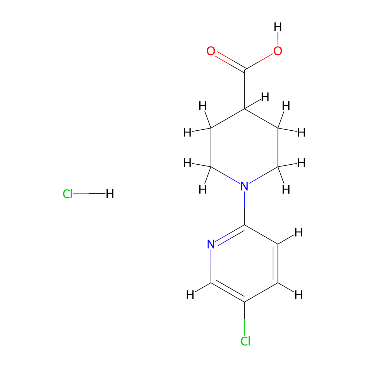 1-(5-Chloropyridin-2-yl)piperidine-4-carboxylic acid hydrochloride molecular structure, CAS 1209326-97-5