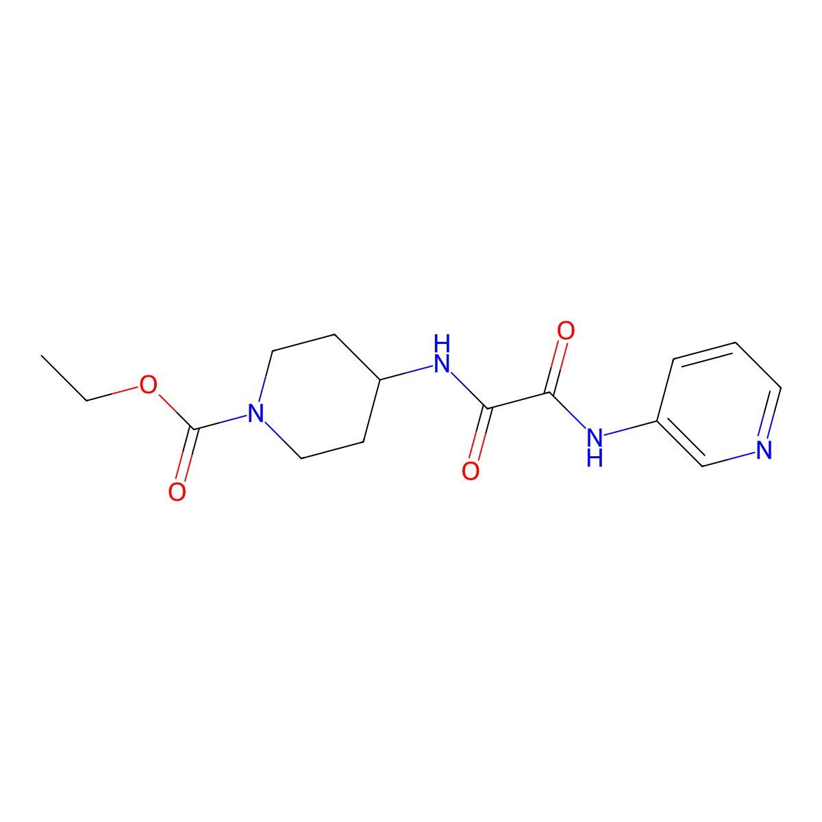 Ethyl 4-(2-oxo-2-(pyridin-3-ylamino)acetamido)piperidine-1-carboxylate molecular structure, CAS 1209332-25-1