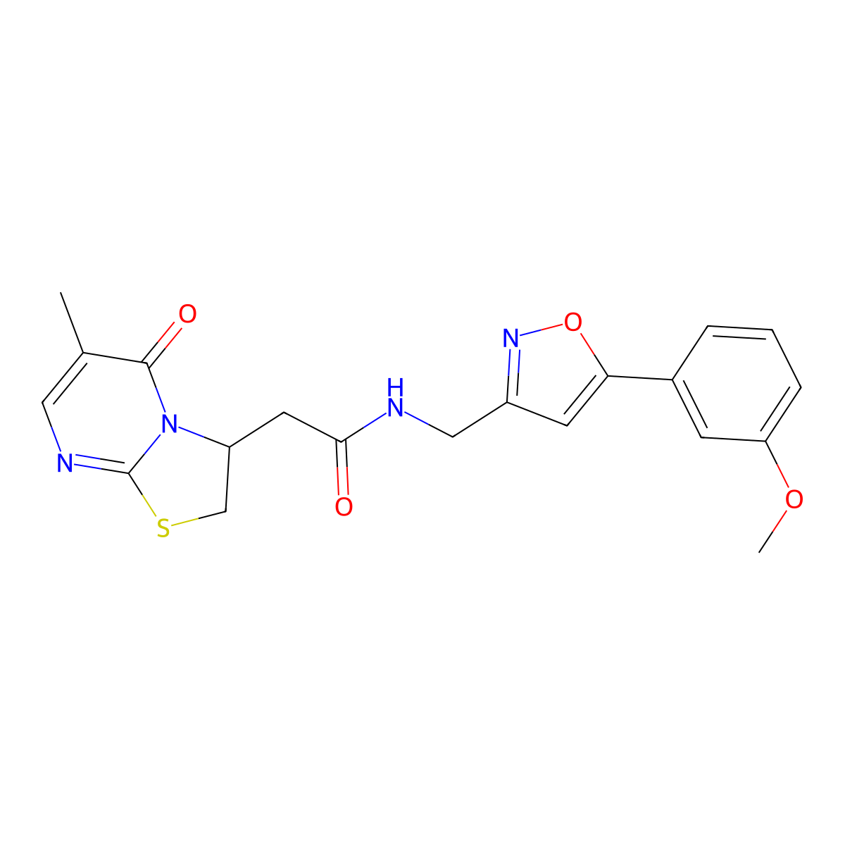 N-((5-(3-methoxyphenyl)isoxazol-3-yl)methyl)-2-(6-methyl-5-oxo-3,5-dihydro-2H-thiazolo[3,2-a]pyrimidin-3-yl)acetamide molecular structure, CAS 1209335-11-4