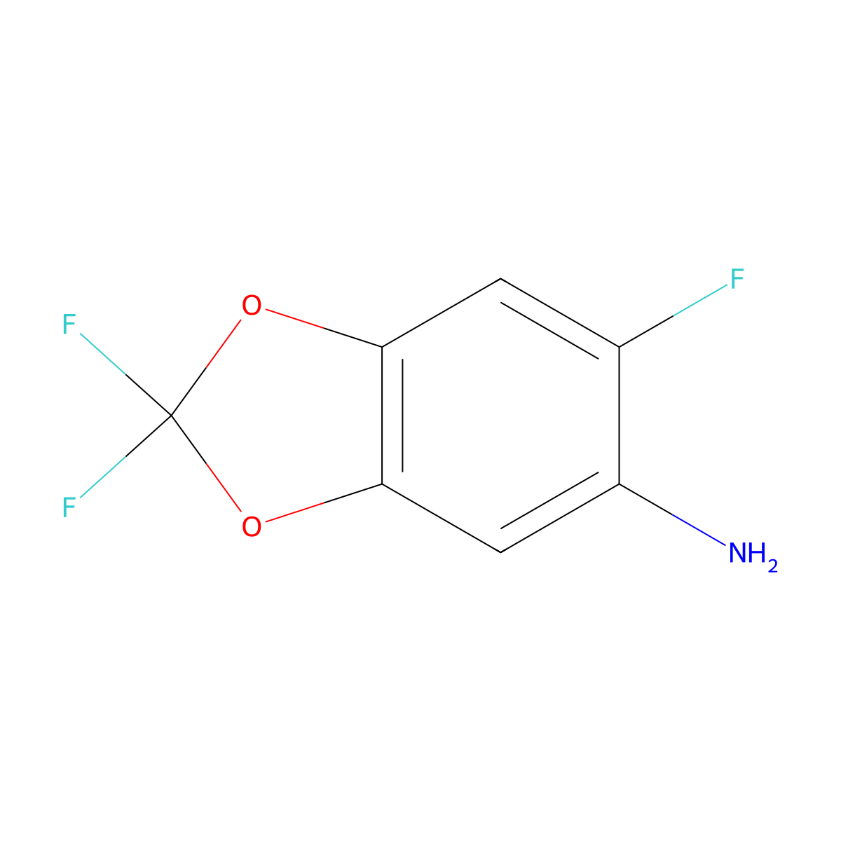 2,2,6-Trifluorobenzo[d][1,3]dioxol-5-amine molecular structure, CAS 120934-03-4