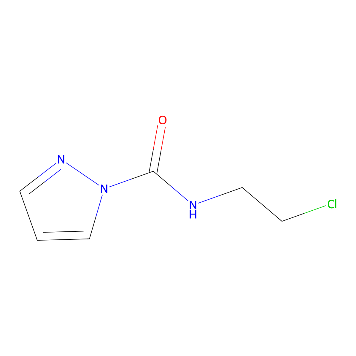 N-(2-Chloroethyl)-1H-pyrazole-1-carboxamide molecular structure, CAS 1209343-75-8