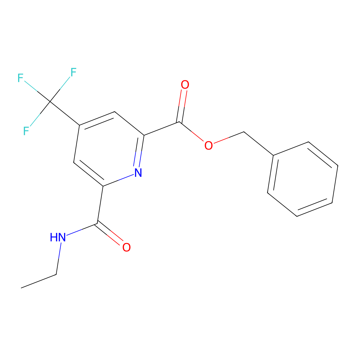 Benzyl 6-[(ethylamino)carbonyl]-4-(trifluoromethyl)-2-pyridinecarboxylate molecular structure, CAS 1209347-26-1