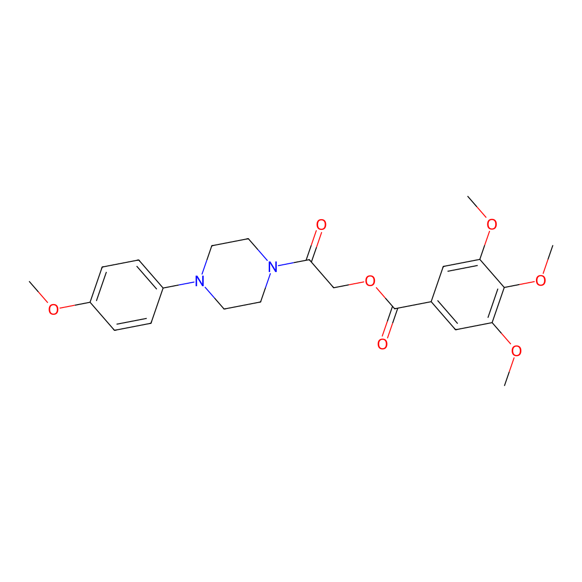 2-[4-(4-Methoxyphenyl)piperazin-1-YL]-2-oxoethyl 3,4,5-trimethoxybenzoate molecular structure, CAS 1209362-58-2