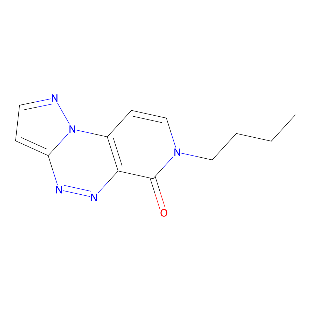 7-butylpyrazolo[5,1-c]pyrido[4,3-e][1,2,4]triazin-6(7H)-one molecular structure, CAS 1209371-68-5