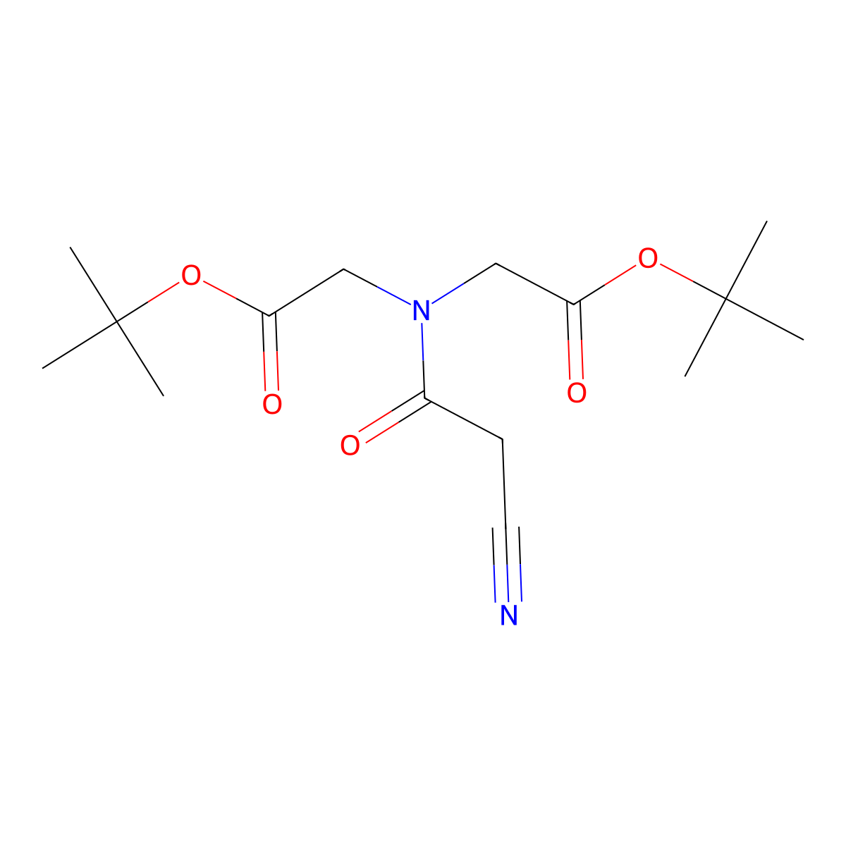 Di-tert-butyl 2,2'-((2-cyanoacetyl)azanediyl)diacetate molecular structure, CAS 1209379-68-9