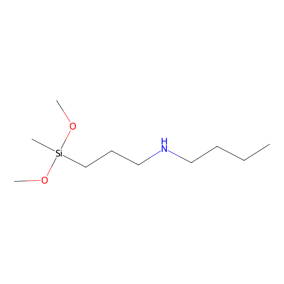 N-{3-[Dimethoxy(methyl)silyl]propyl}butan-1-amine molecular structure, CAS 120939-52-8