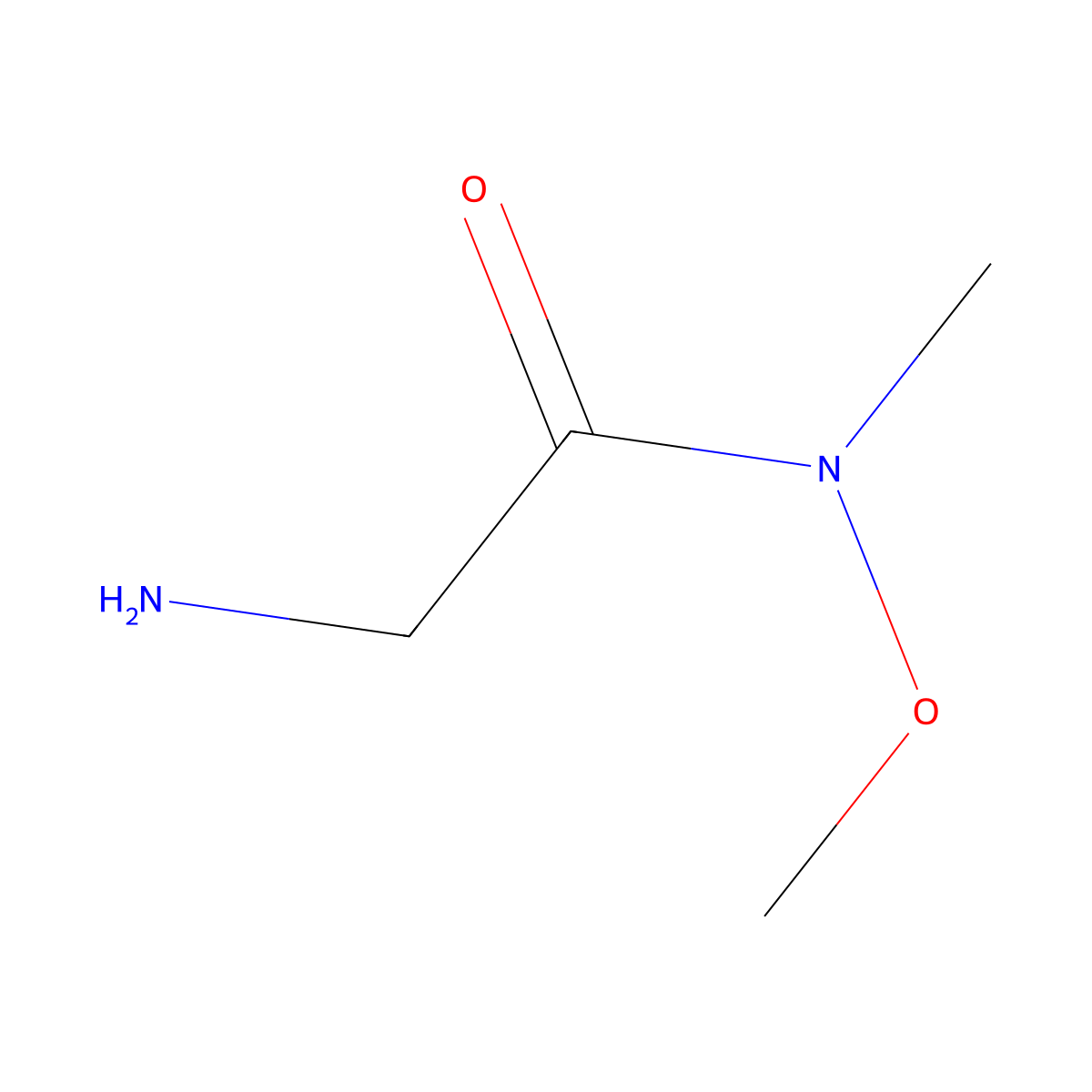 2-amino-N-methoxy-N-methylacetamide molecular structure, CAS 120939-75-5