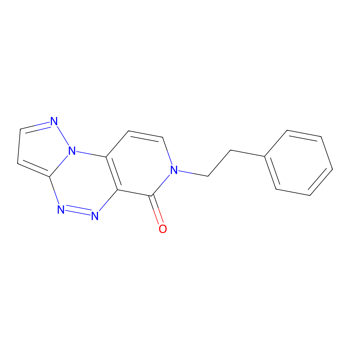 7-(2-phenylethyl)pyrazolo[5,1-c]pyrido[4,3-e][1,2,4]triazin-6(7H)-one molecular structure, CAS 1209394-89-7