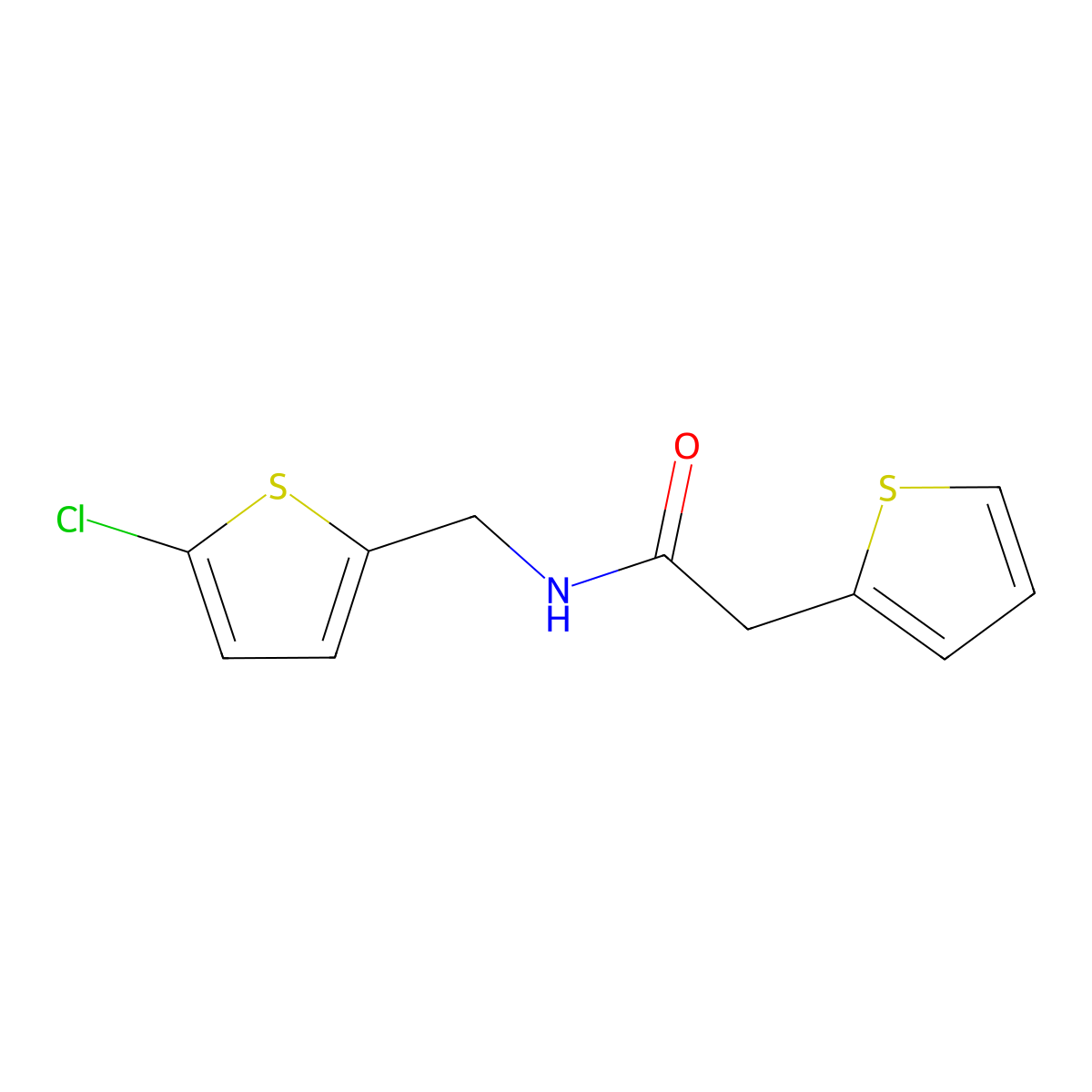 N-[(5-chlorothiophen-2-yl)methyl]-2-(thiophen-2-yl)acetamide molecular structure, CAS 1209395-92-5