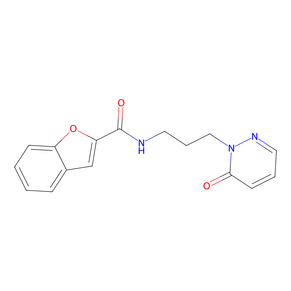 N-(3-(6-oxopyridazin-1(6H)-yl)propyl)benzofuran-2-carboxamide molecular structure, CAS 1209403-79-1