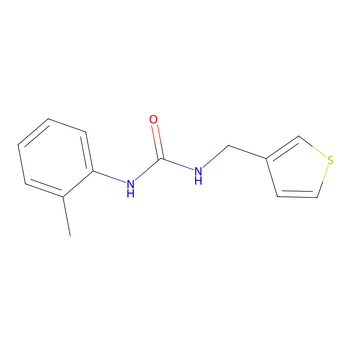 1-(Thiophen-3-ylmethyl)-3-(o-tolyl)urea molecular structure, CAS 1209405-34-4