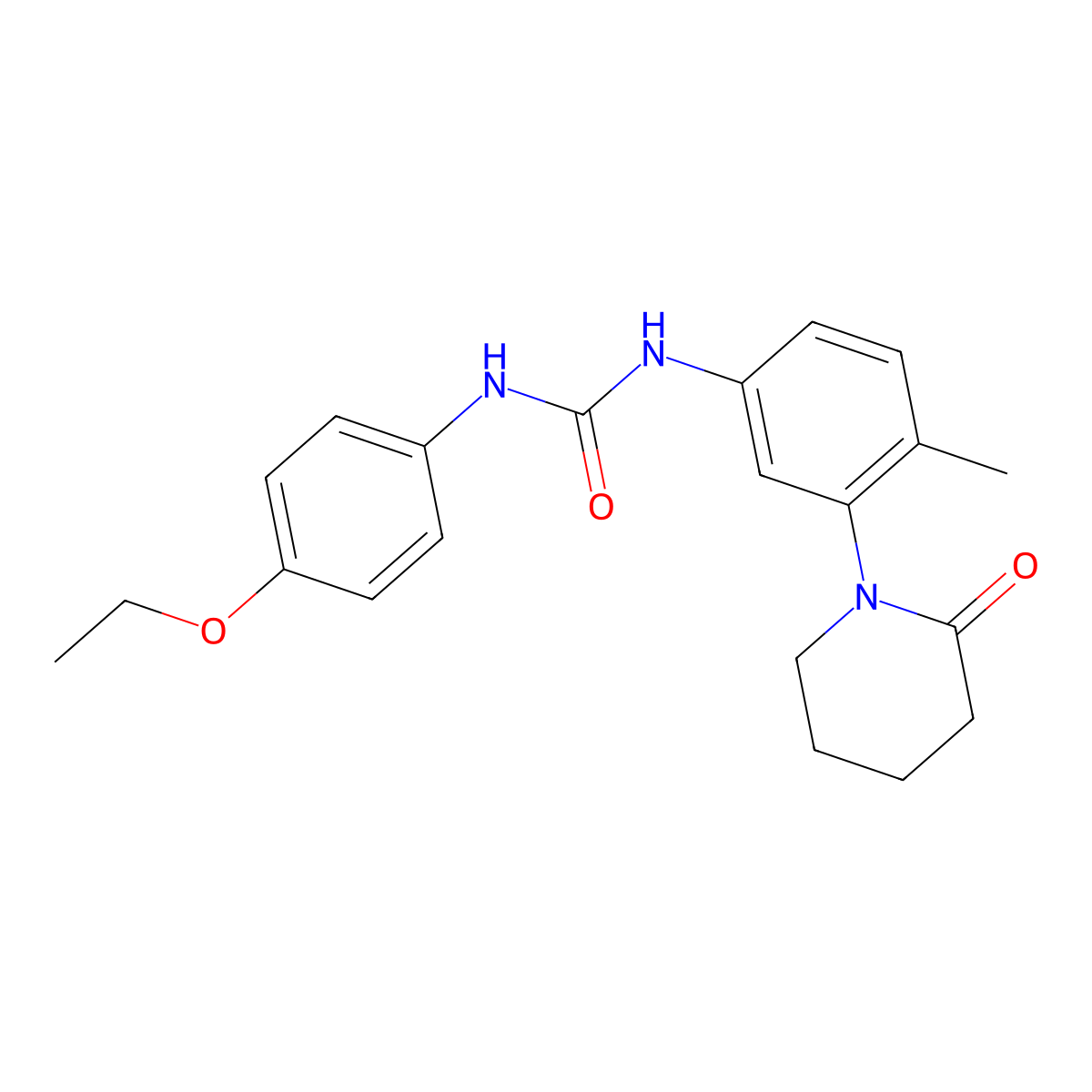 1-(4-Ethoxyphenyl)-3-[4-methyl-3-(2-oxopiperidin-1-yl)phenyl]urea molecular structure, CAS 1209413-26-2