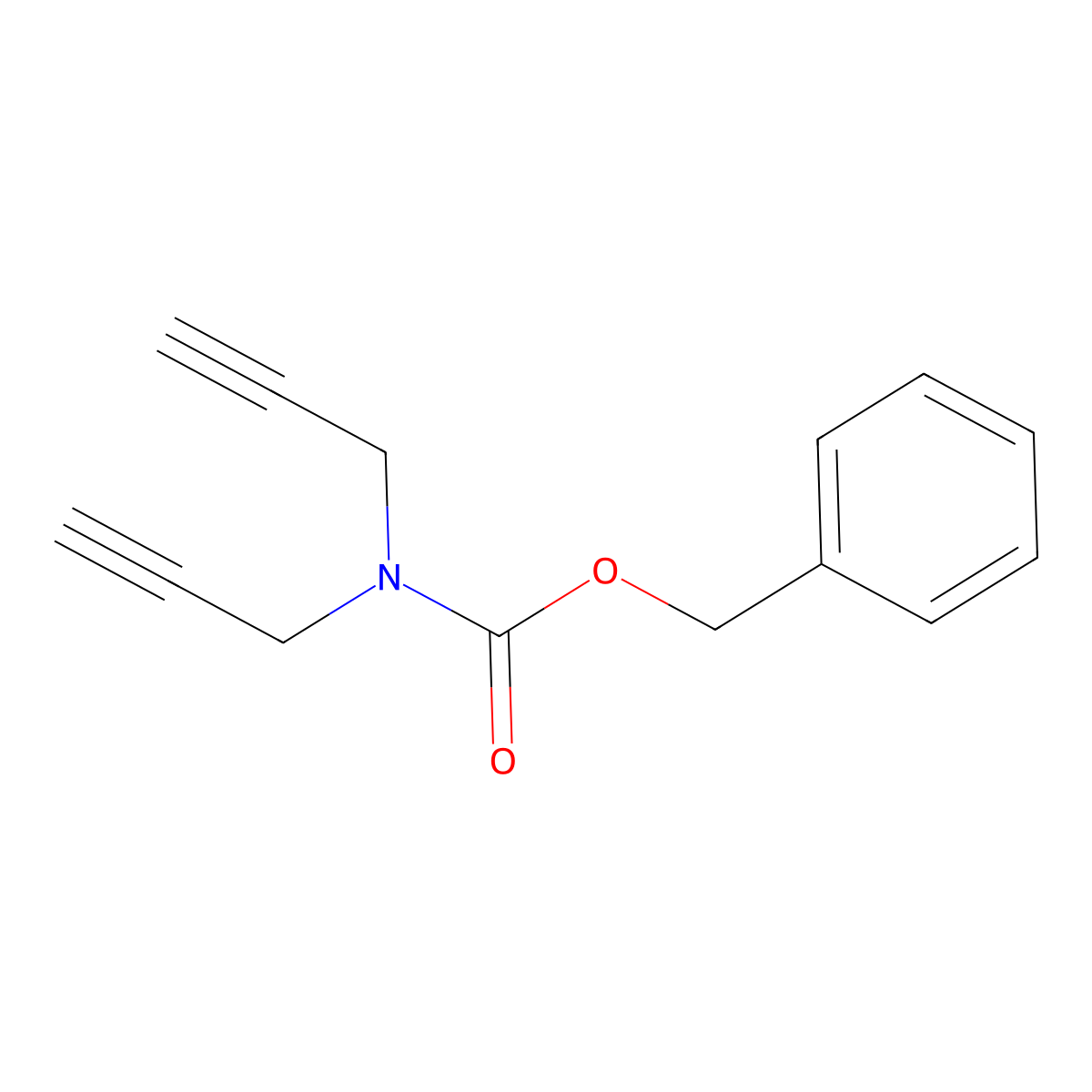 benzyl N,N-bis(prop-2-yn-1-yl)carbamate molecular structure, CAS 120942-75-8
