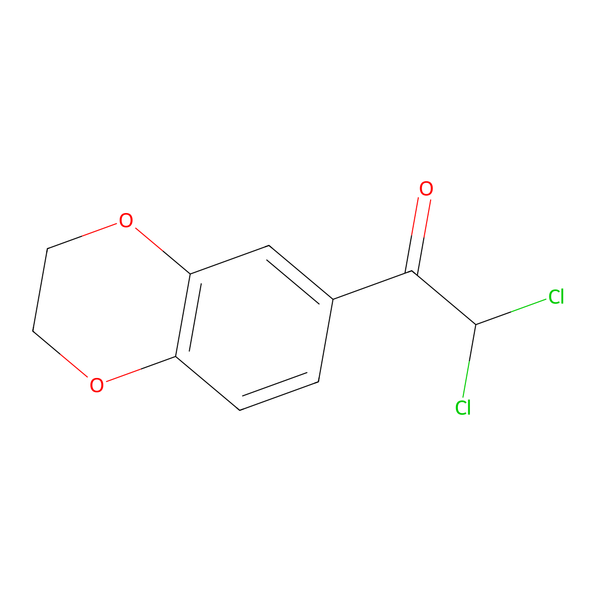 2,2-Dichloro-1-(2,3-dihydro-1,4-benzodioxin-6-yl)ethanone molecular structure, CAS 1209421-82-8