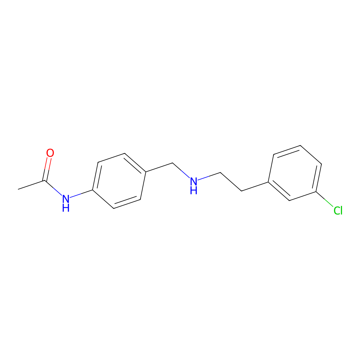 N-[4-({[2-(3-chlorophenyl)ethyl]amino}methyl)phenyl]acetamide molecular structure, CAS 1209424-09-8